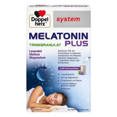 Doppelherz Melatonin Plus drikkegranulatsystem porsjonsposer (30 stykker) Doppelherz Melatonin Plus drikkegranulatsystem porsjonsposer (30 stykker)
