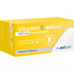 VITAMIN C AXICUR 200 mg filmdrasjerte tabletter, 100 stk
