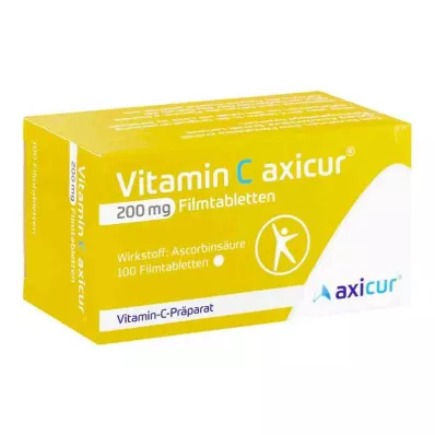VITAMIN C AXICUR 200 mg filmdrasjerte tabletter, 100 stk