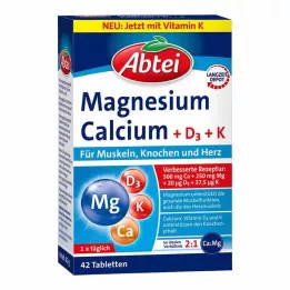 ABTEI Magnesium kalsium+D+K tabletter, 42 stk