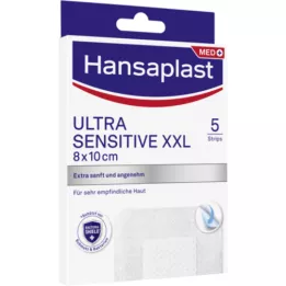 HANSAPLAST Ultrasensitiv sårbandasje 8x10 cm XXL, 5 stk