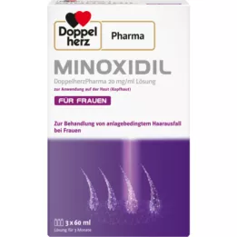 MINOXIDIL DoppelherzPhar.20mg/ml oppløsning for hud kvinne, 3X60 ml