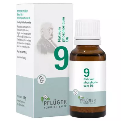 Biokjemi Pflueger 9 Natrum phosphoricum D 6 kuler, 15 g