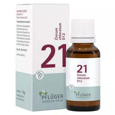 Biokjemi Pflueger 21 Zincum chloratum D 12 kuler, 15 g