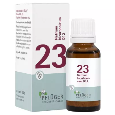 Biokjemi Pflueger 23 Natrum bicarbonicum D 12 kuler, 15 g