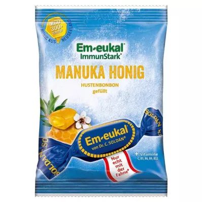 EM-EUKAL Godteri med Manuka-honning fylt med sukker, 75 g