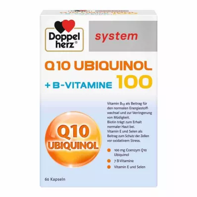 DOPPELHERZ Q10 Ubikinol 100 systemkapsler, 60 stk DOPPELHERZ Q10 Ubikinol 100 systemkapsler, 60 stk