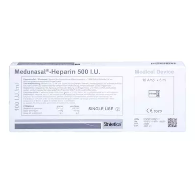 MEDUNASAL-Heparin 500 I.E. Ampuller, 10X5 ml MEDUNASAL-Heparin 500 I.E. Ampuller, 10X5 ml