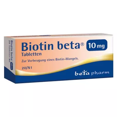 BIOTIN BETA 10 mg tabletter, 20 stk