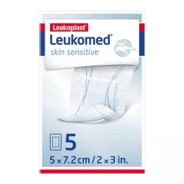 LEUKOMED hudsensitiv steril 5x7,2 cm, 5 stk