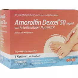 AMOROLFIN Dexcel 50 mg/ml neglelakk som inneholder virkestoff, 3 ml