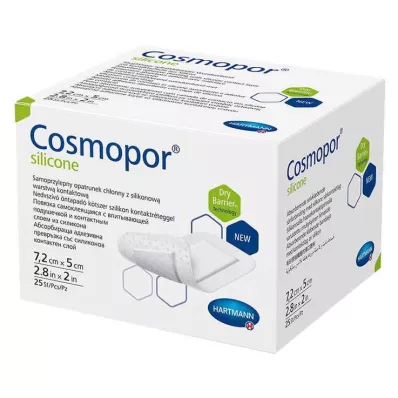 Cosmopor® silikon sårbandasje 5x7,2 cm, 25 stk Cosmopor® silikon sårbandasje 5x7,2 cm, 25 stk