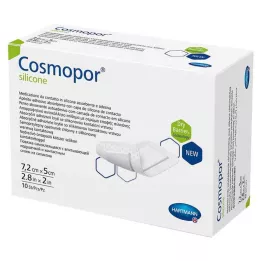 COSMOPOR sårbandasje av silikon 5x7,2 cm, 10 stk