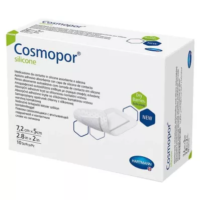 COSMOPOR sårbandasje av silikon 5x7,2 cm, 10 stk COSMOPOR sårbandasje av silikon 5x7,2 cm, 10 stk