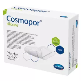 COSMOPOR sårbandasje av silikon 8x10 cm, 10 stk