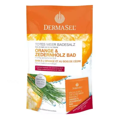 DERMASEL Badesalt fra Dødehavet appelsin &amp; Cedertre, 1 stk