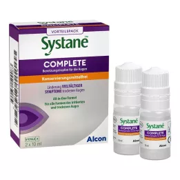 SYSTANE COMPLETE Smøremiddel for øyet uten konserveringsmiddel, 2 x 10 ml