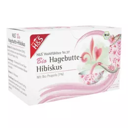 H&amp;S Økologisk nype-hibiskus-filterpose, 20X3,0 g