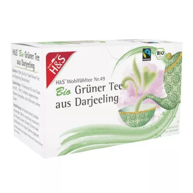 H&S Økologisk grønn te fra Darjeeling filterpose, 20X2 g H&S Økologisk grønn te fra Darjeeling filterpose, 20X2 g