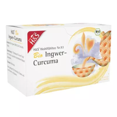 H&S Økologisk ingefær-gurkemeie filterpose, 20X1,25 g H&S Økologisk ingefær-gurkemeie filterpose, 20X1,25 g