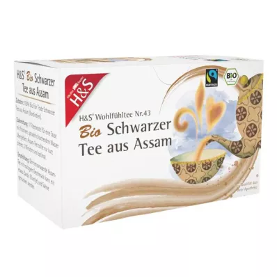 H&S Økologisk sort te fra Assam filterpose, 20X1,80 g H&S Økologisk sort te fra Assam filterpose, 20X1,80 g