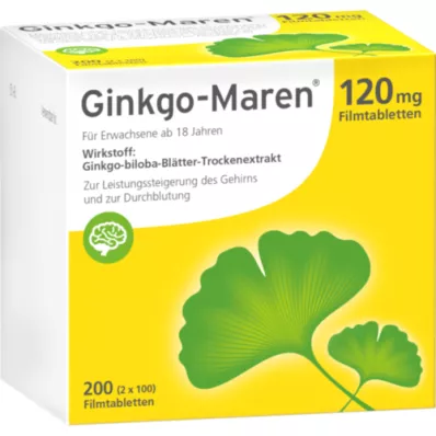 GINKGO-MAREN 120 mg filmdrasjerte tabletter, 200 stk