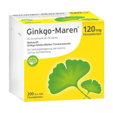Ginkgo-Maren 120 mg filmdrasjerte tabletter, 200 stk