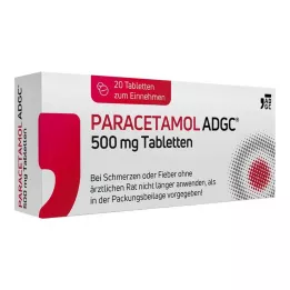 PARACETAMOL ADGC 500 mg tabletter, 20 stk