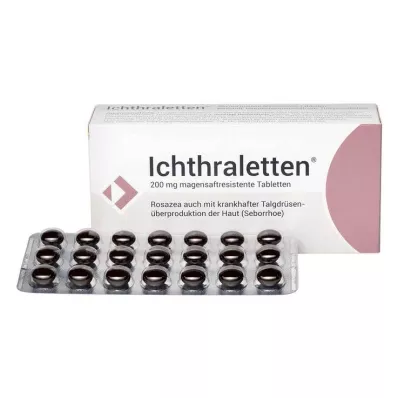 ICHTHRALETTEN 200 mg enterotabletter, 84 stk ICHTHRALETTEN 200 mg enterotabletter, 84 stk