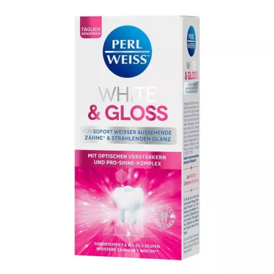 PERLWEISS Hvit &amp; Glanset tannkrem, 50 ml