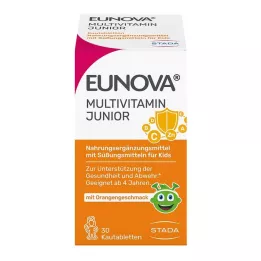 EUNOVA Junior tyggetabletter med appelsinsmak, 30 stk