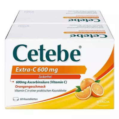 CETEBE Extra-C 600 mg tyggetabletter, 120 stk CETEBE Extra-C 600 mg tyggetabletter, 120 stk