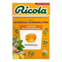 RICOLA o.Z.Box Ingefær- og appelsinmintkarameller, 50 g