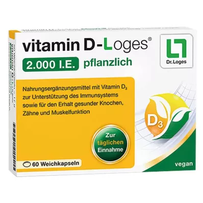VITAMIN D-LOGES 2 000 IE vegetariske myke kapsler, 60 stk