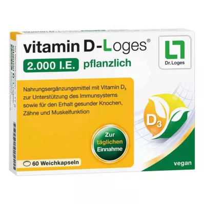 vitamin D-Loges 2000 internasjonale enheter vegetabilsk (60 stk)