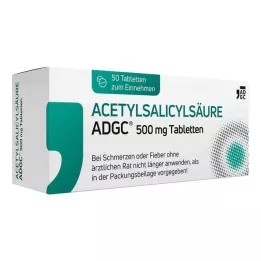 ACETYLSALICYLSÄURE ADGC 500 mg tabletter, 50 stk