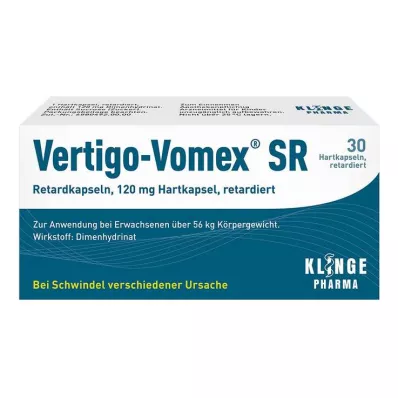 Vertigo-Vomex® SR kapsler med forsinket frigjøring, 30 stk Vertigo-Vomex® SR kapsler med forsinket frigjøring, 30 stk