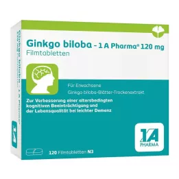 GINKGO BILOBA-1A Pharma 120 mg filmdrasjerte tabletter, 120 kapsler