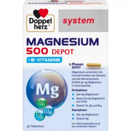 DOPPELHERZ Magnesium 500 Depot systemtabletter, 30 stk