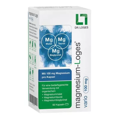 MAGNESIUM-LOGES vario 100 mg kapsler, 60 stk MAGNESIUM-LOGES vario 100 mg kapsler, 60 stk