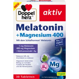 DOPPELHERZ Melatonin+Magnesium 400 tabletter, 30 stk