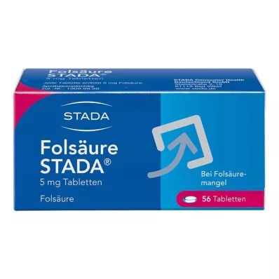 Folsyre STADA® 5 mg tabletter, 56 stk Folsyre STADA® 5 mg tabletter, 56 stk