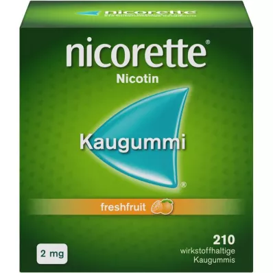 NICORETTE 2 mg tyggegummi med frisk frukt, 210 stk