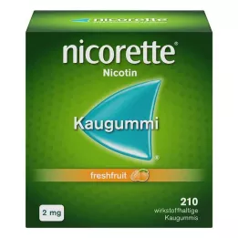 NICORETTE 2 mg tyggegummi med frisk frukt, 210 stk