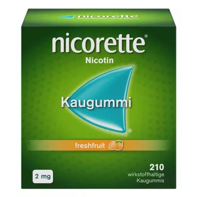 NICORETTE 2 mg tyggegummi med frisk frukt, 210 stk NICORETTE 2 mg tyggegummi med frisk frukt, 210 stk