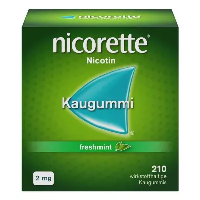 NICORETTE 2 mg freshmint tyggegummi, 210 stk NICORETTE 2 mg freshmint tyggegummi, 210 stk