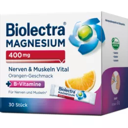 BIOLECTRA Magnesium 400 mg Nerver &amp; Muscle Vital, 30X1,9 g