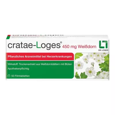 CRATAE-LOGES 450 mg hagtorn filmdrasjerte tabletter, 50 stk CRATAE-LOGES 450 mg hagtorn filmdrasjerte tabletter, 50 stk