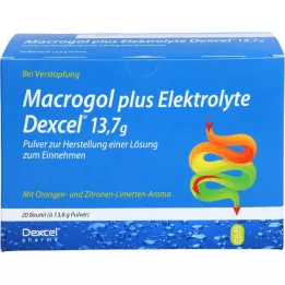MACROGOL pluss elektrolytter Dexcel 13,7 g PLE, 20 stk