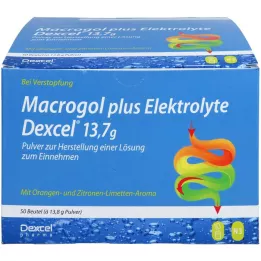 MACROGOL pluss elektrolytter Dexcel 13,7 g PLE, 50 stk